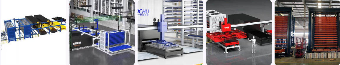 Automatic loading and unloading system for laser cutting machines