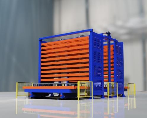 Double tower sheet metal storage